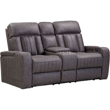 Equinox Power Console Loveseat In Mercury
