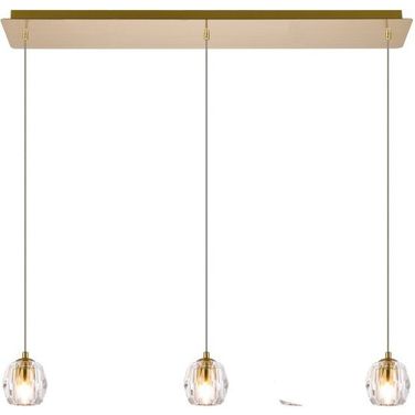 Eren 3 Lights Gold Pendant 3505D28G