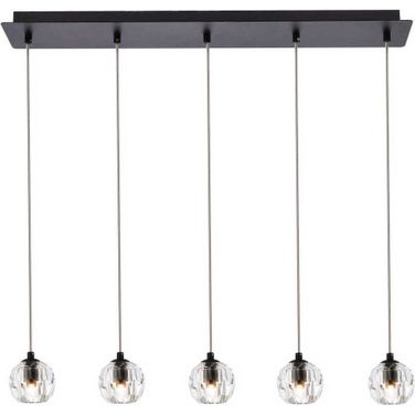 Eren 5 Lights Black Pendant 3505D32BK
