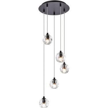 Eren 5 Lights Black Pendant 3505G12BK