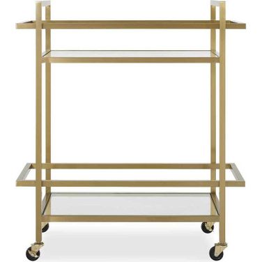 Erena Bar Cart In Brass