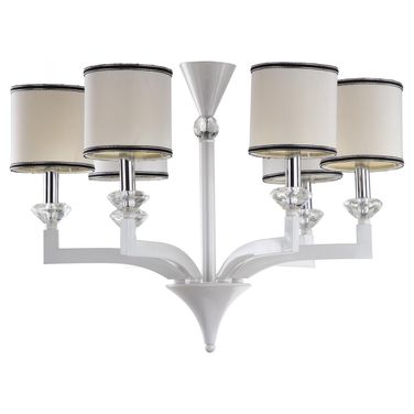 Erin 6 Light White 27.5 Inch Dia Chandelier