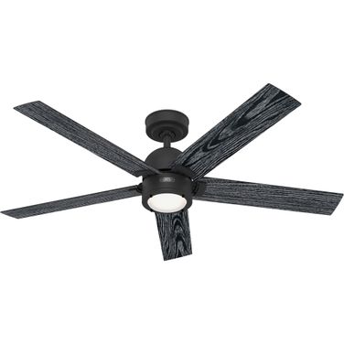 Erling 52 Inch Energy Star Ceiling Fan with LED Light Kit and Handheld Remote In Matte Black and Salted Black