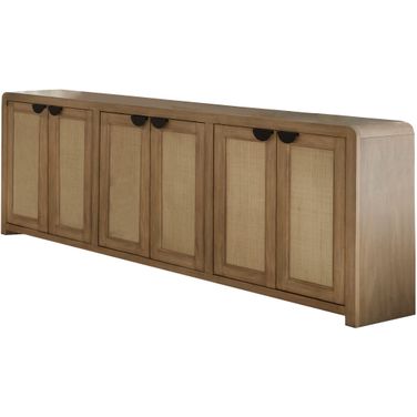 Escape 90 Inch Console With Reversible Panel Doors In Light Brown
