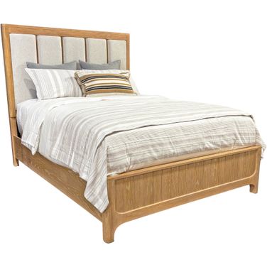 Escape Bedroom King Panel Bed In Glazed Natural Oak
