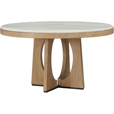 Escape 54 Inch Round Dining Table In Light Brown