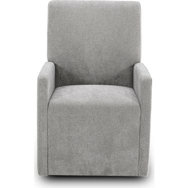 Escape Dining Upholstered Caster Chair In Beige