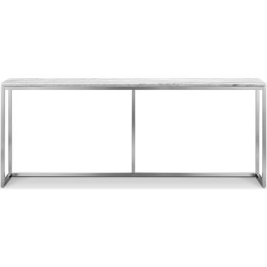 Esme Rectangular Sofa Table In White Marble
