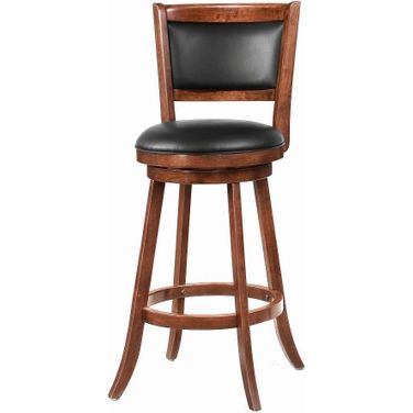 Broxton Upholstered Swivel Bar Stools Chestnut and Black Set of 2