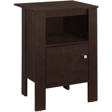 Espresso Nightstand With Storage