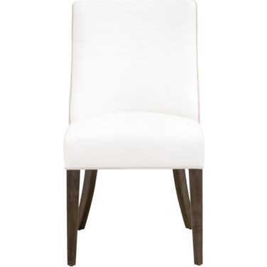 Essentials Duet Dining Chair Set of 2 In Peyton Pearl and Brown Ash