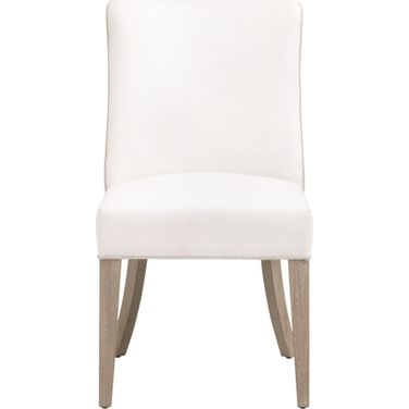 Essentials Duet Dining Chair Set of 2 In Peyton Pearl and Natural Gray