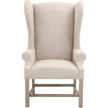 Essentials Chateau Arm Chair In Bisque and Natural Gray