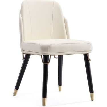 Estelle Dining Chair in Cream and Black
