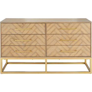 Estelle Dresser In Rustic Oak And Gold