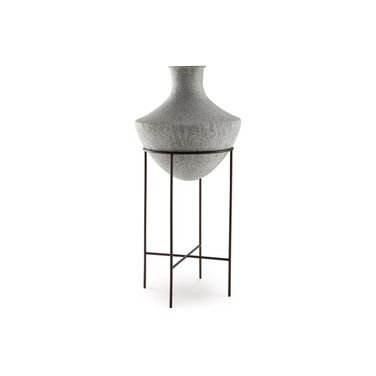 Estonbank 35 Inch Vase In Distressed Cream