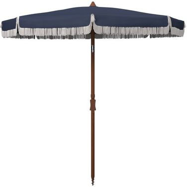 Estonia 6.5 Ft Fringe Umbrella in Navy