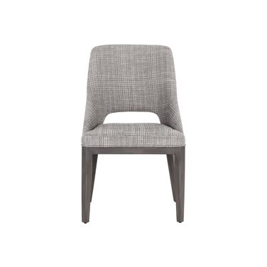 Estrada Dining Chair In Naya Check Light Grey