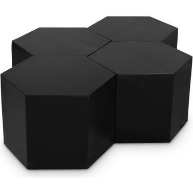 Eternal 4 Piece Coffee Table In Black