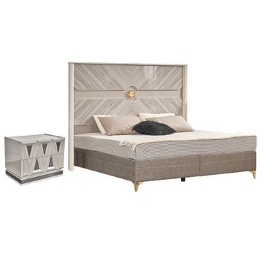 Eternity Panel Bedroom Set In Beige