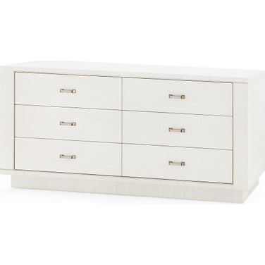 Ethan 6-Drawer Chest In Sand White