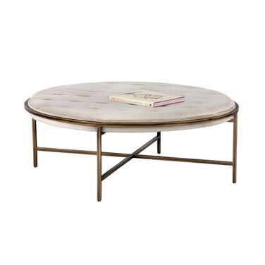 Ethel Round Ottoman In Piccolo Prosecco
