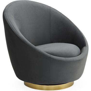 Ether Swivel Chair In Bergamo Charcoal