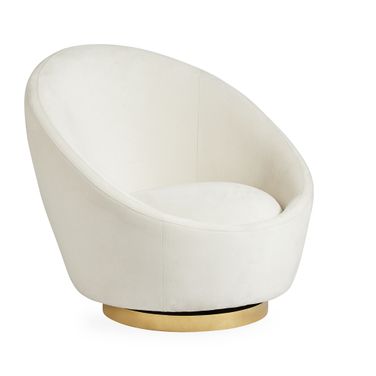 Ether Swivel Chair In Bergamo Snow