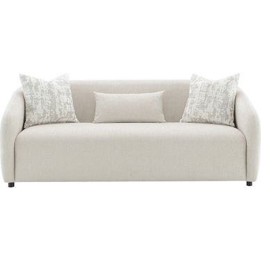 Etienne Sofa with 3 Pillows In Beige Linen