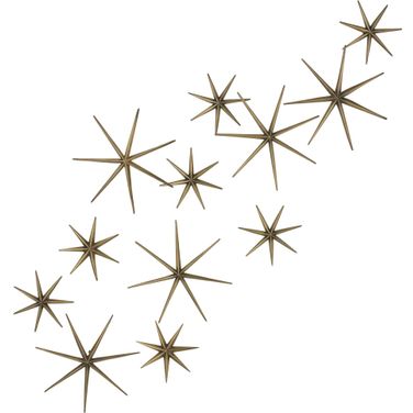 Etoile Wall Decor Set of 12 In Brass