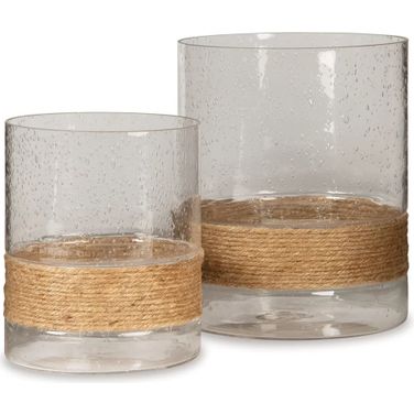 Eudocia Clear Candle Holder Set of 2