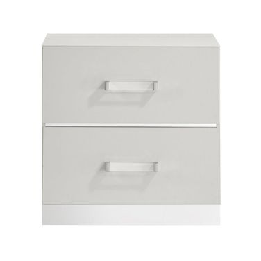 Europa 2 Drawer Nightstand In White