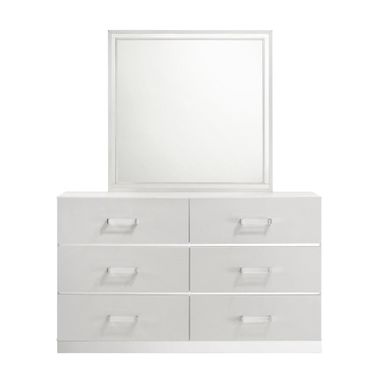 Europa Mirror In White