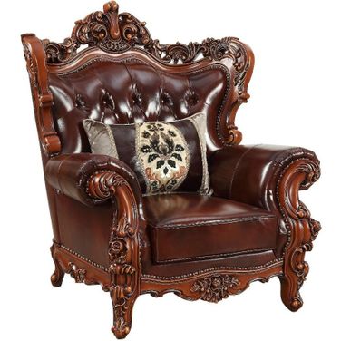 Eustoma Cherry Leather Match Chair