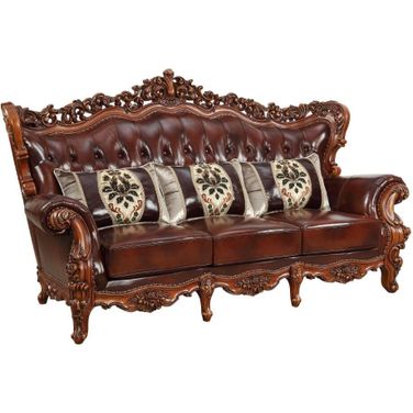 Eustoma Cherry Leather Match Sofa
