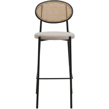 Euston Wicker Barstool In Beige