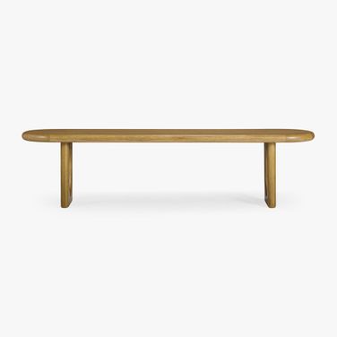 Eva Oak Dining Bench In Dark Oak