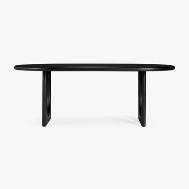 Eva Oak Dining Table In Black