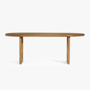 Eva Oak Dining Table In Dark Oak