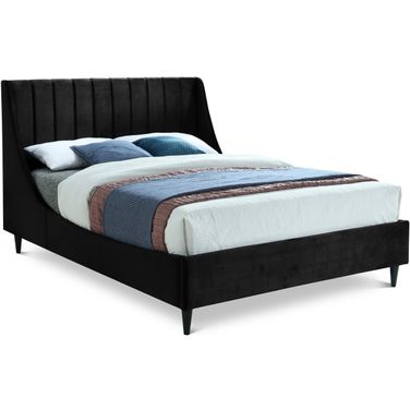 Eva Velvet Full Bed In Black