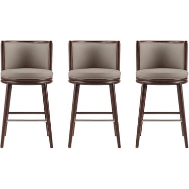 Evalyn Barstool Set of 3 In Taupe
