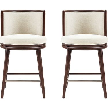 Evalyn Counter Stool Set of 2 In Cream
