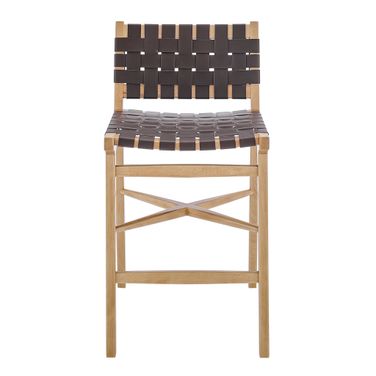 Evangeline Counter Stool In Brown and Natural