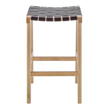 Evangeline Counter Stool without Backrest In Brown and Natural