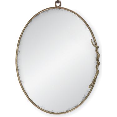 Eve Mirror In Antique Brass