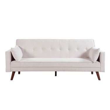 Evelina Convertible Sleeper Sofa In Beige and Elm