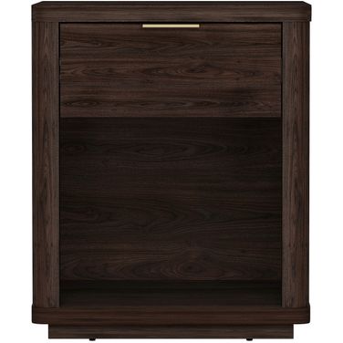 Evelyn 1-Drawer Nightstand In Brown