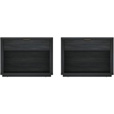 Evelyn 32 Inch Nightstand 2.0 Set of 2 In Charcoal Grey