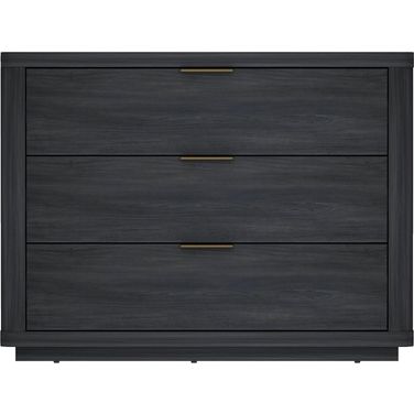Evelyn 32 Inch Nightstand 4.0 In Charcoal Grey