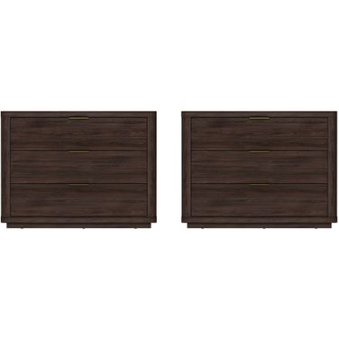 Evelyn 32 Inch Nightstand 4.0 Set of 2 In Brown